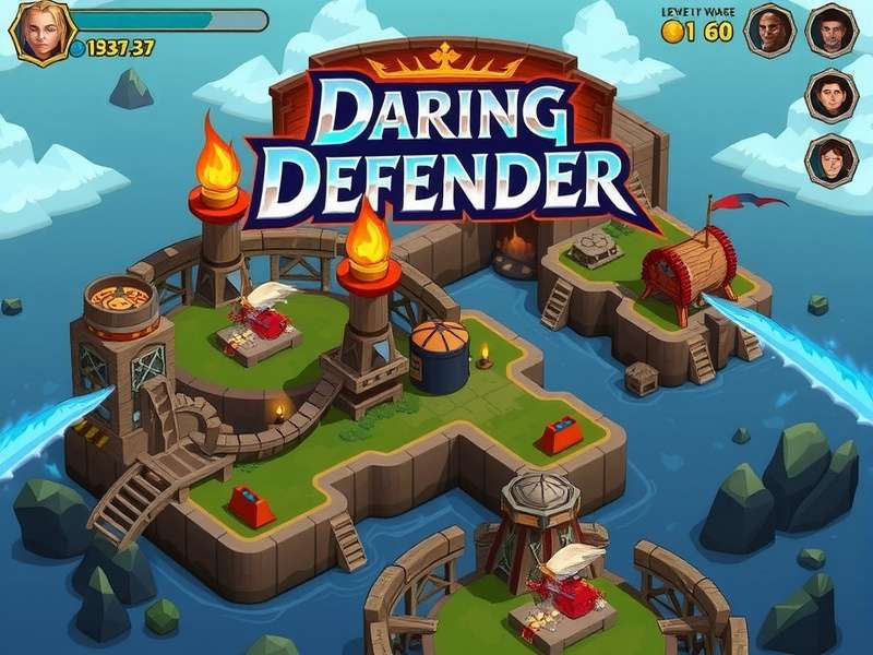 Daring Defender level progression map showing different regions