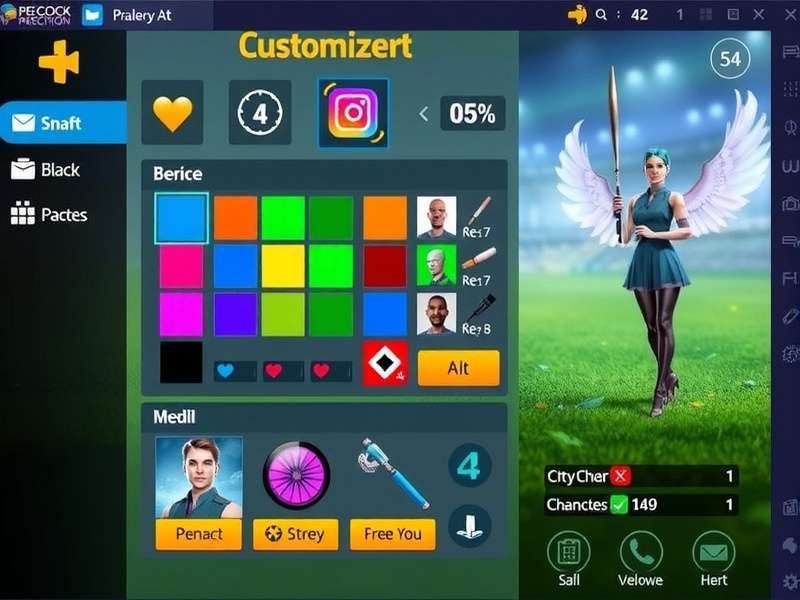 Peacock Precision Pro character customization options