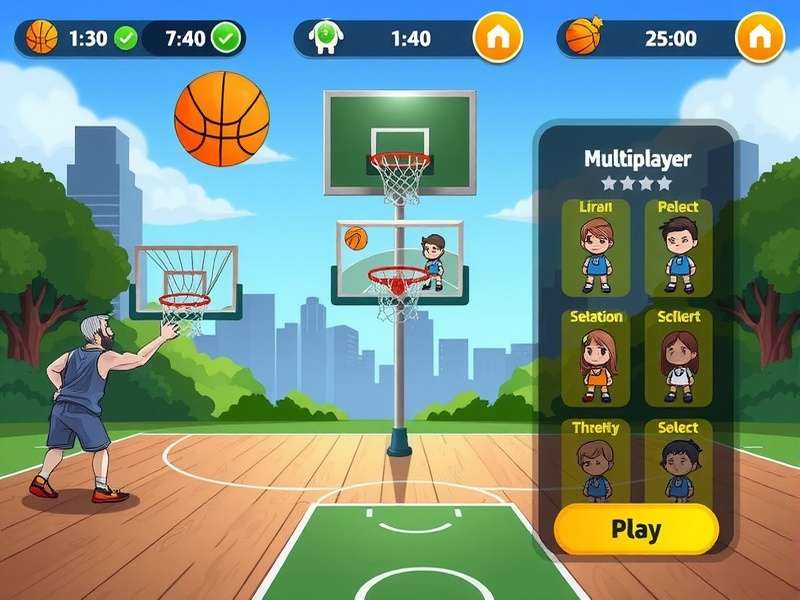 Basket Bounce Glory Gameplay Basket Bounce Glory gameplay screenshot showing basketball action