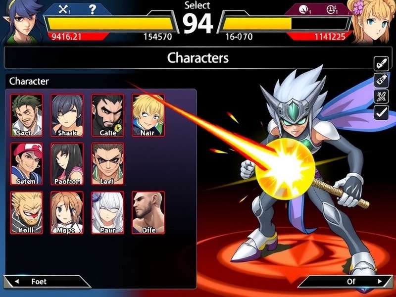 Smash Sensation Elite gameplay screenshot showing character selection
