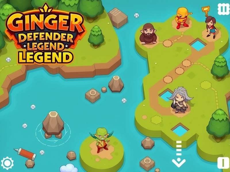 Strategic Defender Placement in Ginger Defender Legend Ginger Defender Legend strategy map showing optimal defender placement
