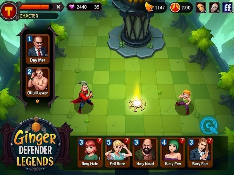 Character Selection in Ginger Defender Legend Ginger Defender Legend character selection screen