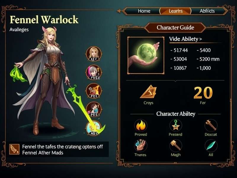 Fennel Warlock Aether Masters gameplay screenshot showing character abilities