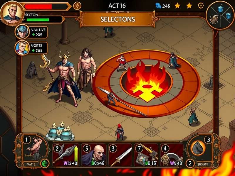 Fire Victor Y Gladiator gameplay screenshot showing character selection