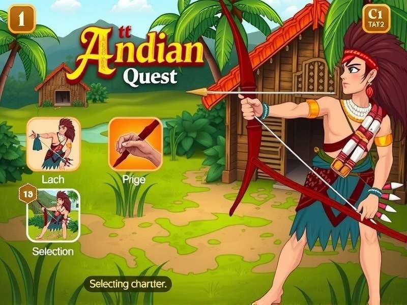 Indian Arrow Quest character selection screen