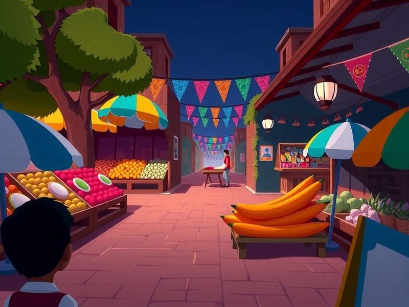 Vibrant Market Environment in Jalebi Street Explorer Jalebi Street Explorer Market Scene