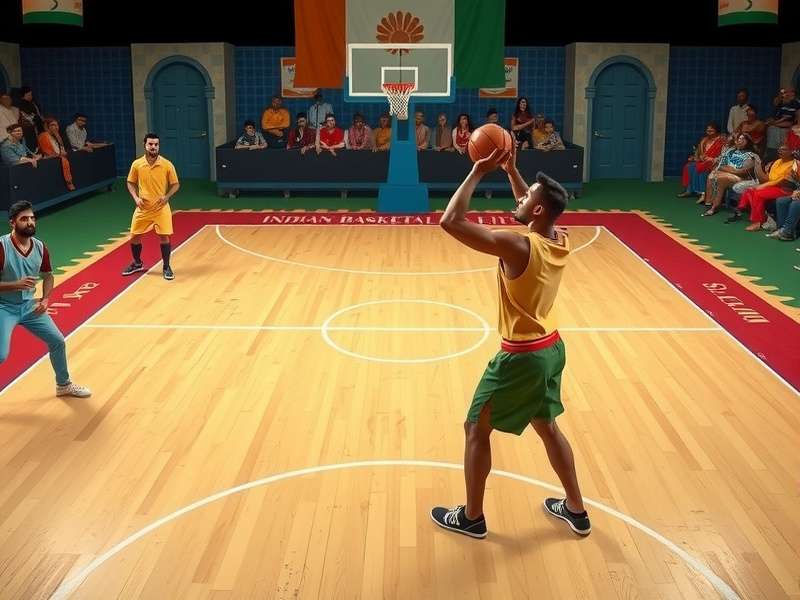 Indian Basket Elite gameplay action showing players in traditional and modern attire