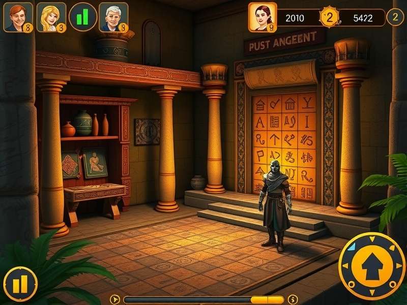 Treasure Quest Ancient gameplay screenshot showing ancient temple exploration