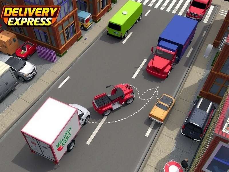 Delivery Express Legend gameplay screenshot showing urban delivery environment