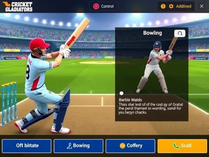 Bharat Cricket Gladiators bowling control interface