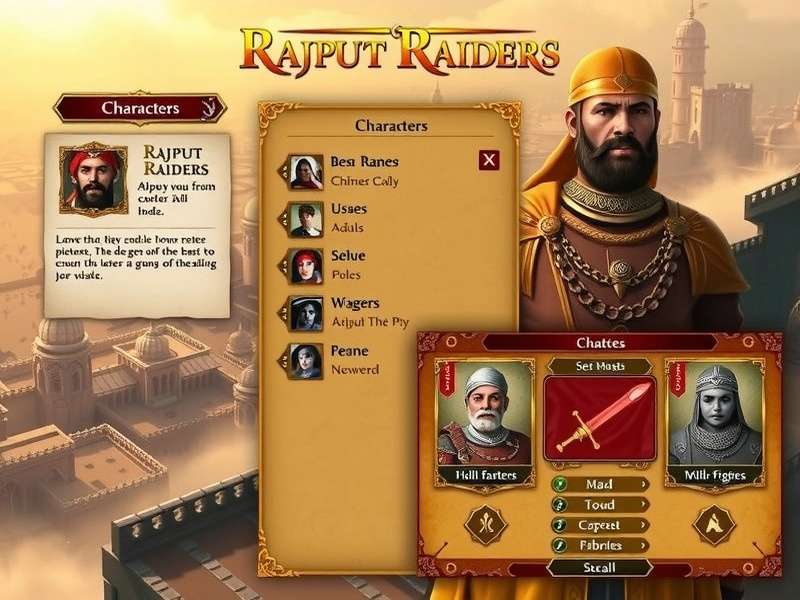 Rajput Raiders gameplay screenshot showing medieval Indian battlefield