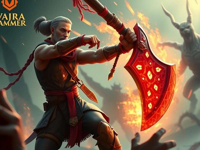 Vajra Hammer Game Cover Art Vajra Hammer game cover art showing the protagonist wielding the legendary weapon