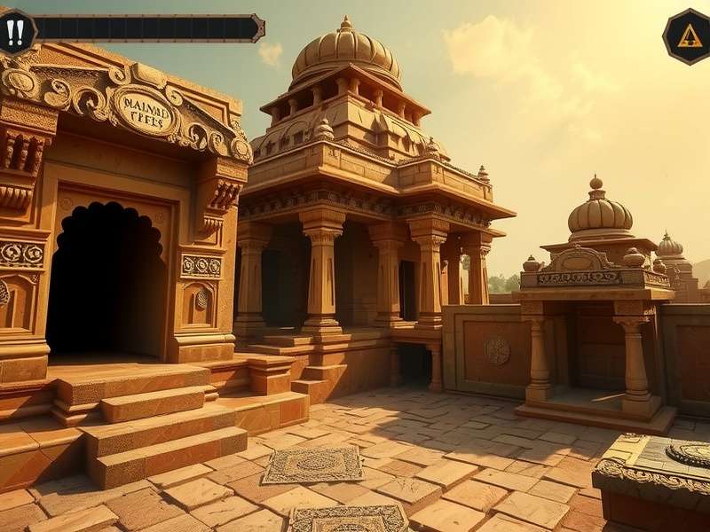 Belur Temple Enigma Quest - Puzzle Solving Scene Puzzle solving in Belur Temple Enigma Quest