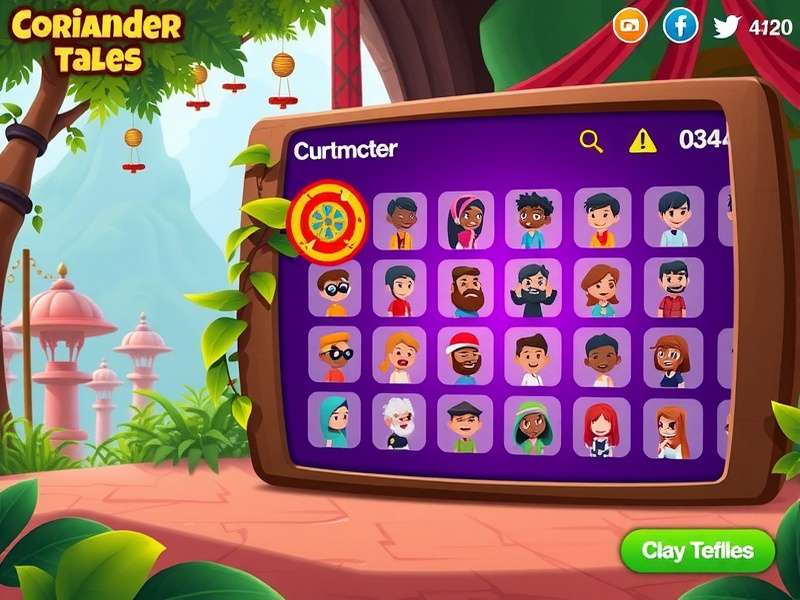 Coriander Tales character customization screen showing diverse options