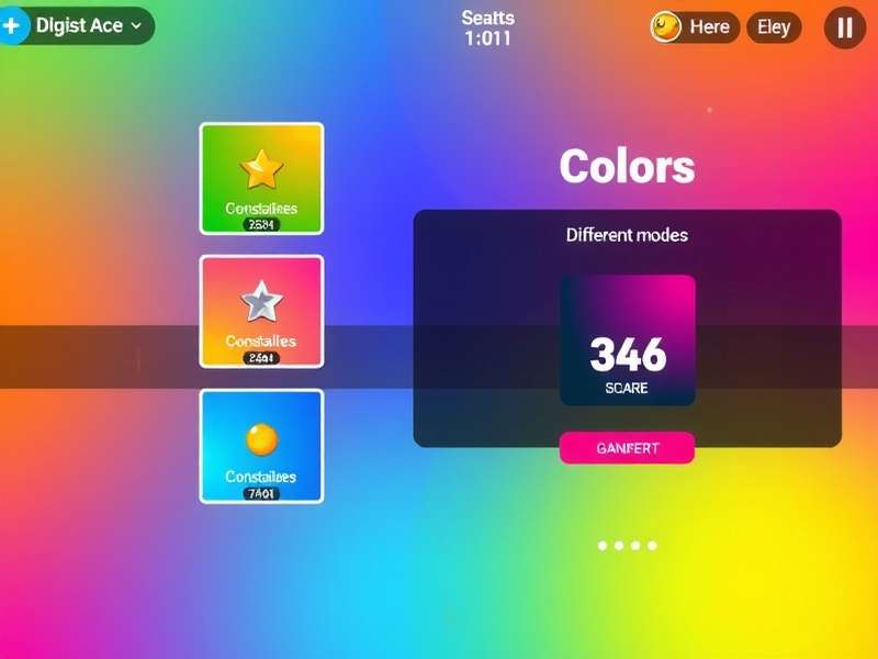Color Dash Ace Game Modes Color Dash Ace different game modes selection screen