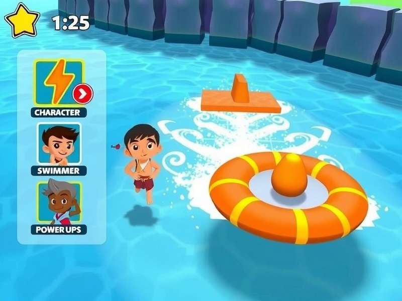 Chhota Bheem Swimming Race power-ups and obstacles