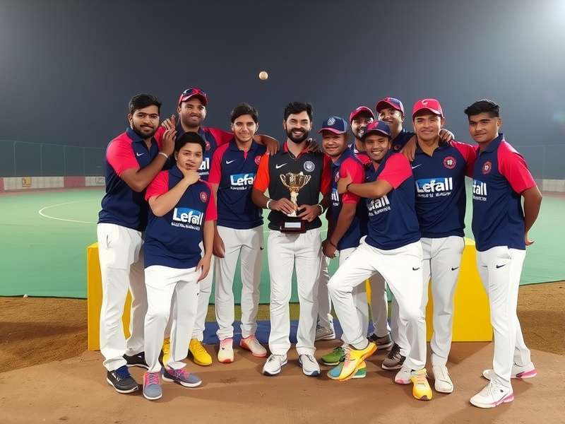 Maratha Cricketers XI Championship Victory Maratha Cricketers XI team celebration after winning championship