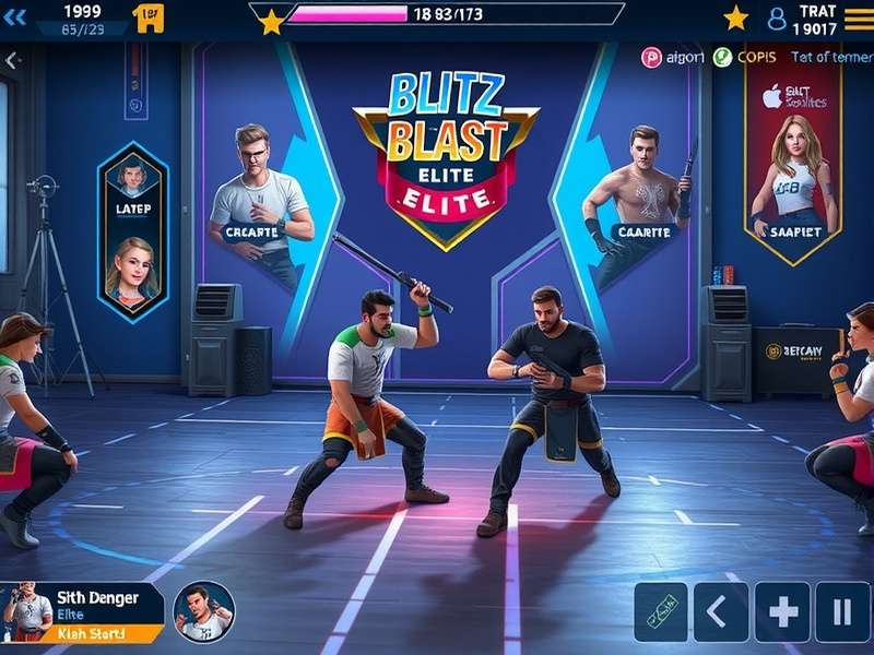 Blitz Blast Elite character customization screen showing diverse avatar options