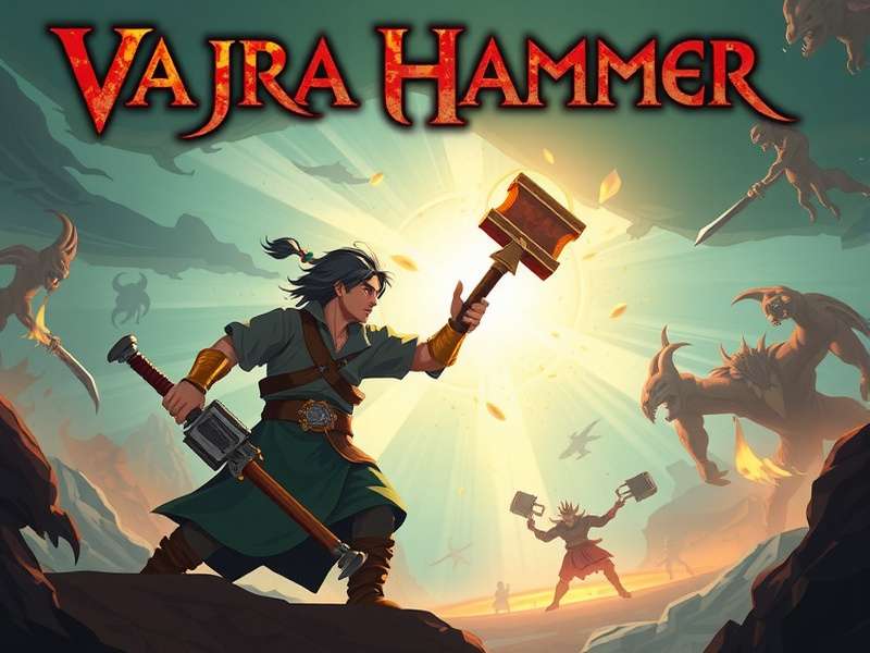 Vajra Hammer Combat Gameplay Vajra Hammer gameplay screenshot showing combat with mythological creatures