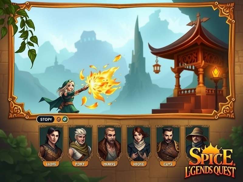 Spice Legend Quest gameplay screenshot showing character using spice magic