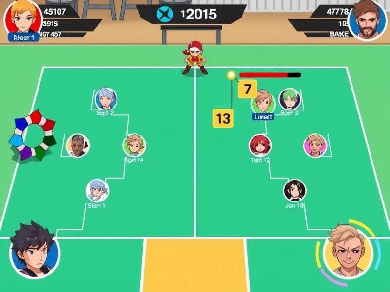 Volley Challengers IN Gameplay Volley Challengers IN gameplay screenshot showing character action