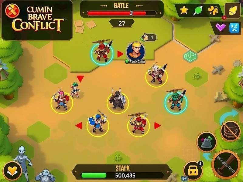 Cumin Brave Conflict Battle Scene Cumin Brave Conflict gameplay screenshot showing character battles