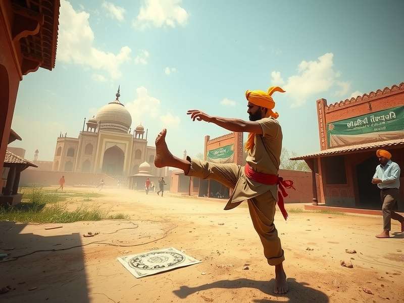 Historical depiction of Punjabi Power Kick
